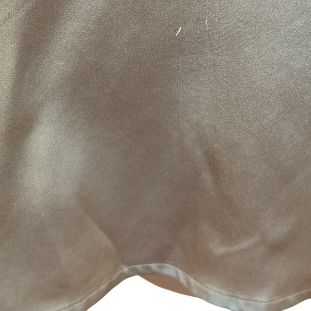 80s TALBOTS SILK PEWTER TAN SLEEK LONG SLEEVE & JEWEL NECKLINE MINIMALIST SZ 6 - Picture 8 of 10